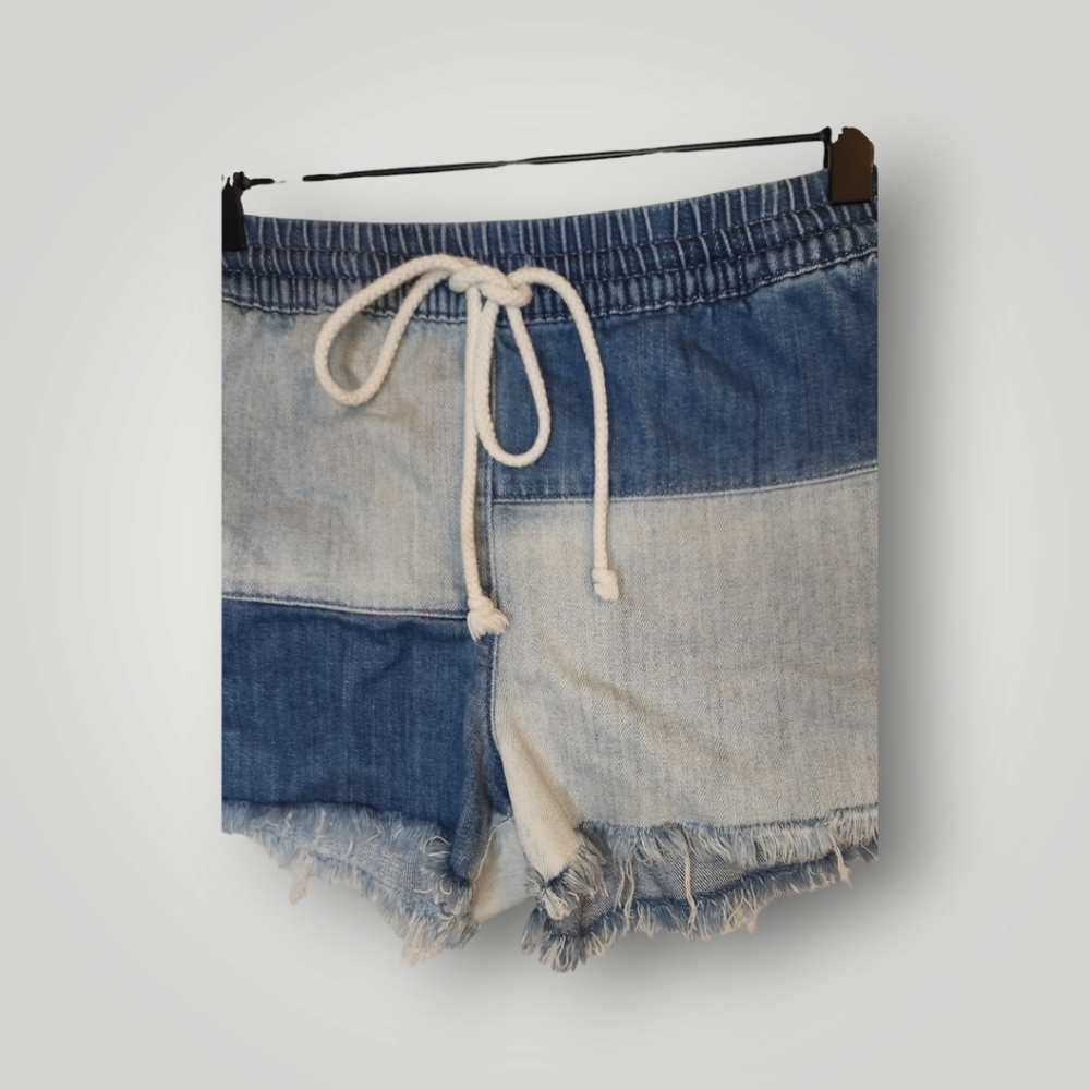 Aerie Patchwork Colorblock Drawstring Elastic Jea… - image 2